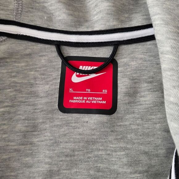 Nike Tech Fleece Windrunner Hooded Jacket Men's XL Heather Grey Black Pockets LE - Picture 11 of 16